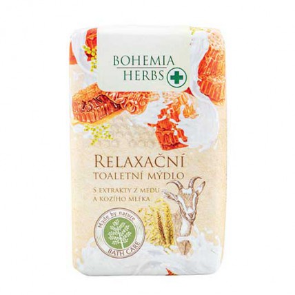 Toaletní mýdlo med a kozí mléko Bohemia Herbs 100 g