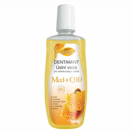 Bione Cosmetics Dentamint Ústní voda Med + Q10 500 ml