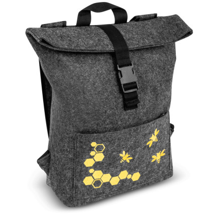 Filcový batoh s vyšívanými včelkami