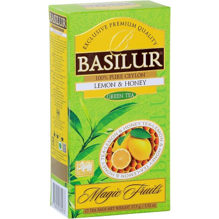 Čaj BASILUR Magic - zelený čaj, citron a med 25x1,5 g