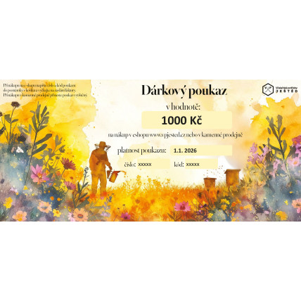 Dárkový poukaz elektronicky - Včelař 1000 Kč