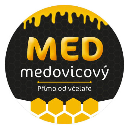 Etiketa na víčko - 2 černá - Med medovicový