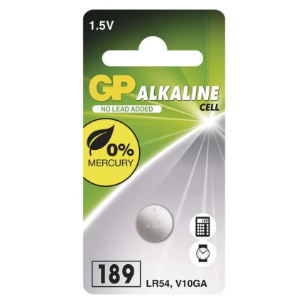 GP alkalická knoflíková baterie 189F (LR54, LR1130)