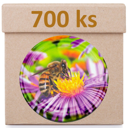 Víčko na sklenici TO-82 - Včela fialový květ - Krabice 700 ks