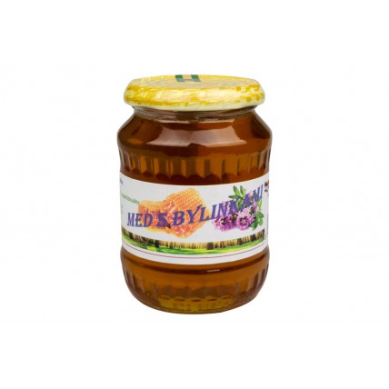 Med s bylinkami - lesní s květem mateřídoušky 500 g