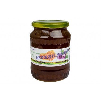Med s bylinkami - lesní s květem mateřídoušky 950 g