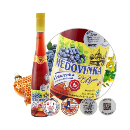 Medovina Čeladenka bylinkovo-borůvková 0,5 l