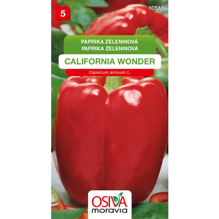 Paprika zeleninová - sladká California Wonder - semena 0,5 g