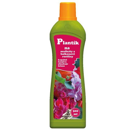 Tekuté hnojivo PLANTÍK na muškáty 500 ml