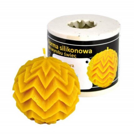 Silikonová forma na svíčku Lysoň - baňka s reliéfem 5,5 cm