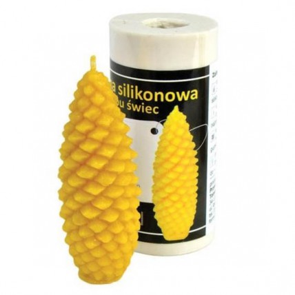 Silikonová forma na svíčku Lysoň - šiška borovicová 8 cm