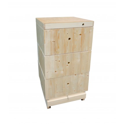Včelí úl nástavkový - sestava 39x24 palubková zateplená 2 cm vč. rámků
