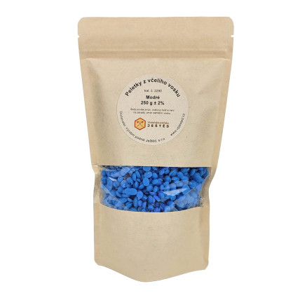 Včelí vosk - peletky modré 250 g