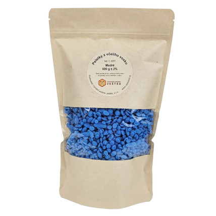 Včelí vosk - peletky modré 500 g