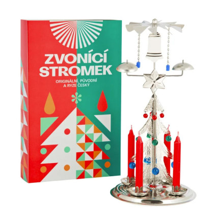 Zvonící stromek - andělské zvonění (stříbrné)