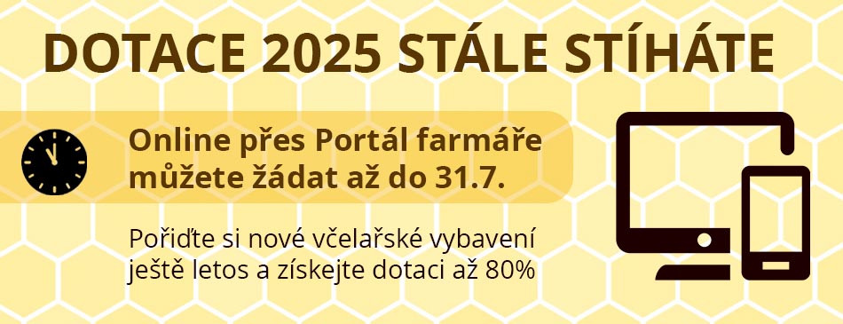 Včelařské dotace přes Portál farmáře - Včelařské potřeby Ještěd